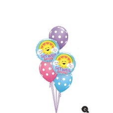 Get Well Soon Rainbow Sunshine Balloon Bouquet